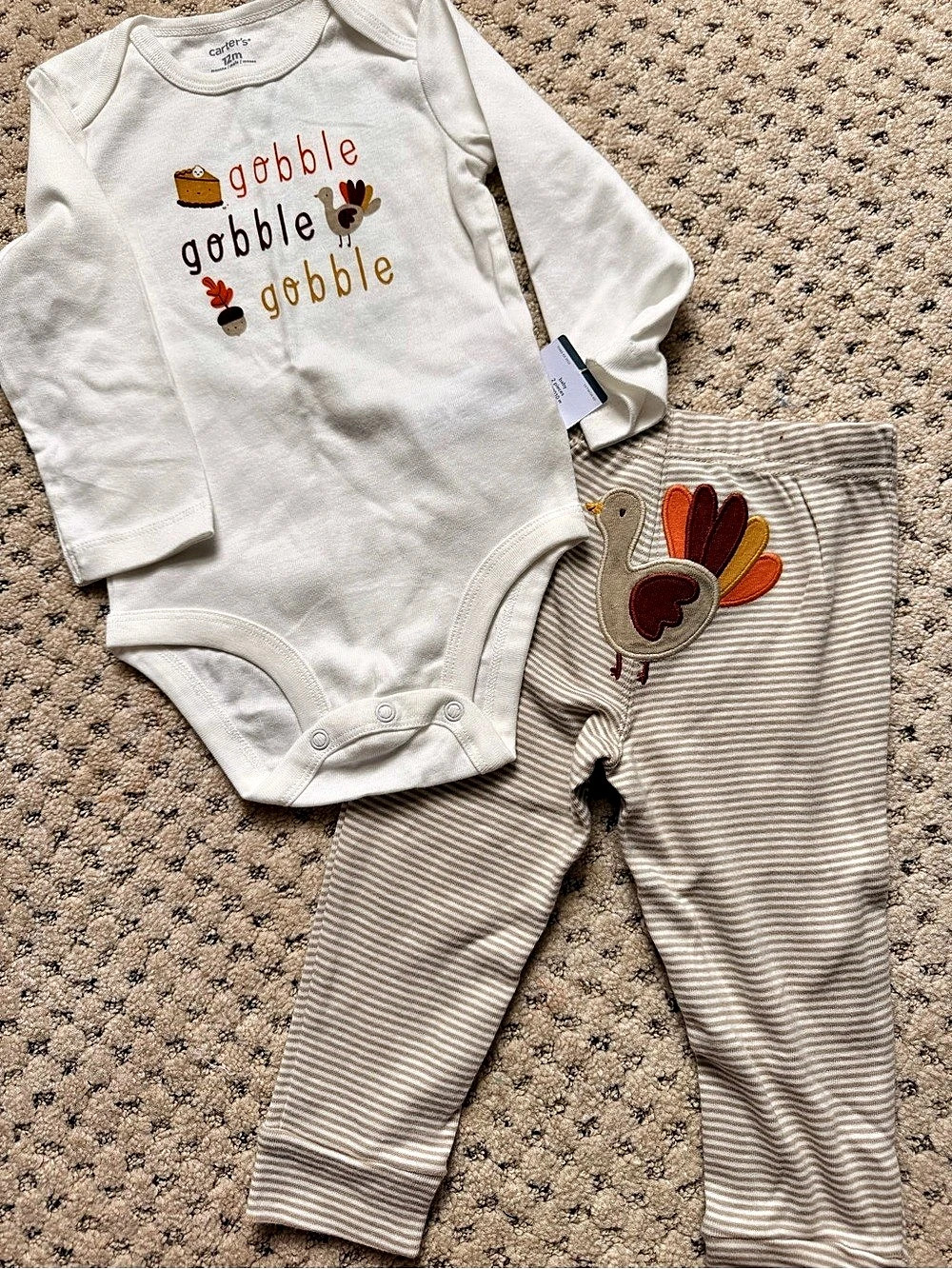 Carter's Gobble Thanksgiving Bodysuit and Pants Set